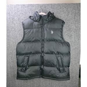 U.S. Polo Assn. Men's Black Puffer Vest L
